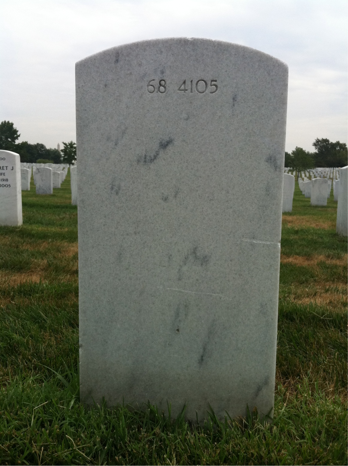 Back of headstone — Thomas Hamilton