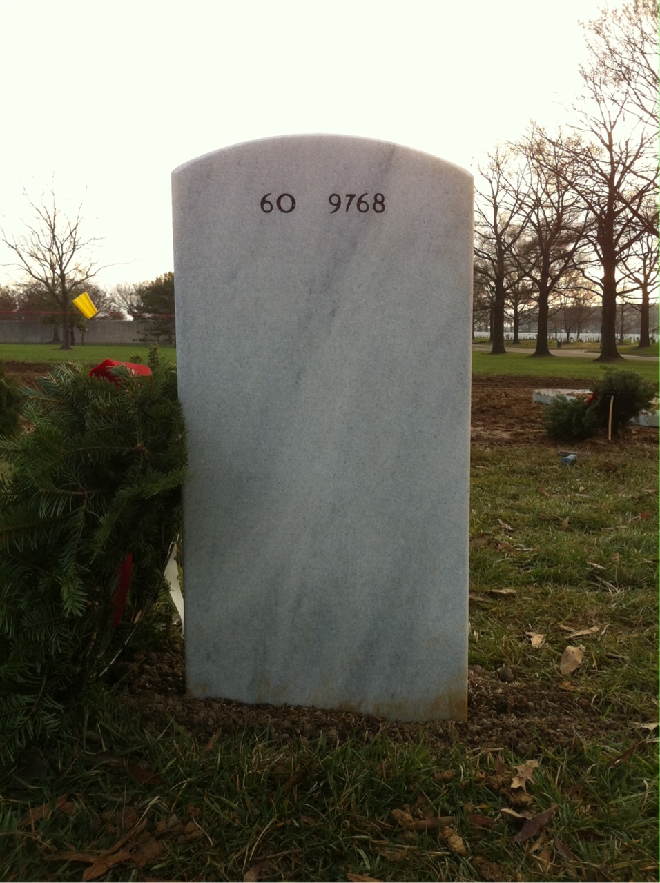 Back of headstone — Ralph Reno
