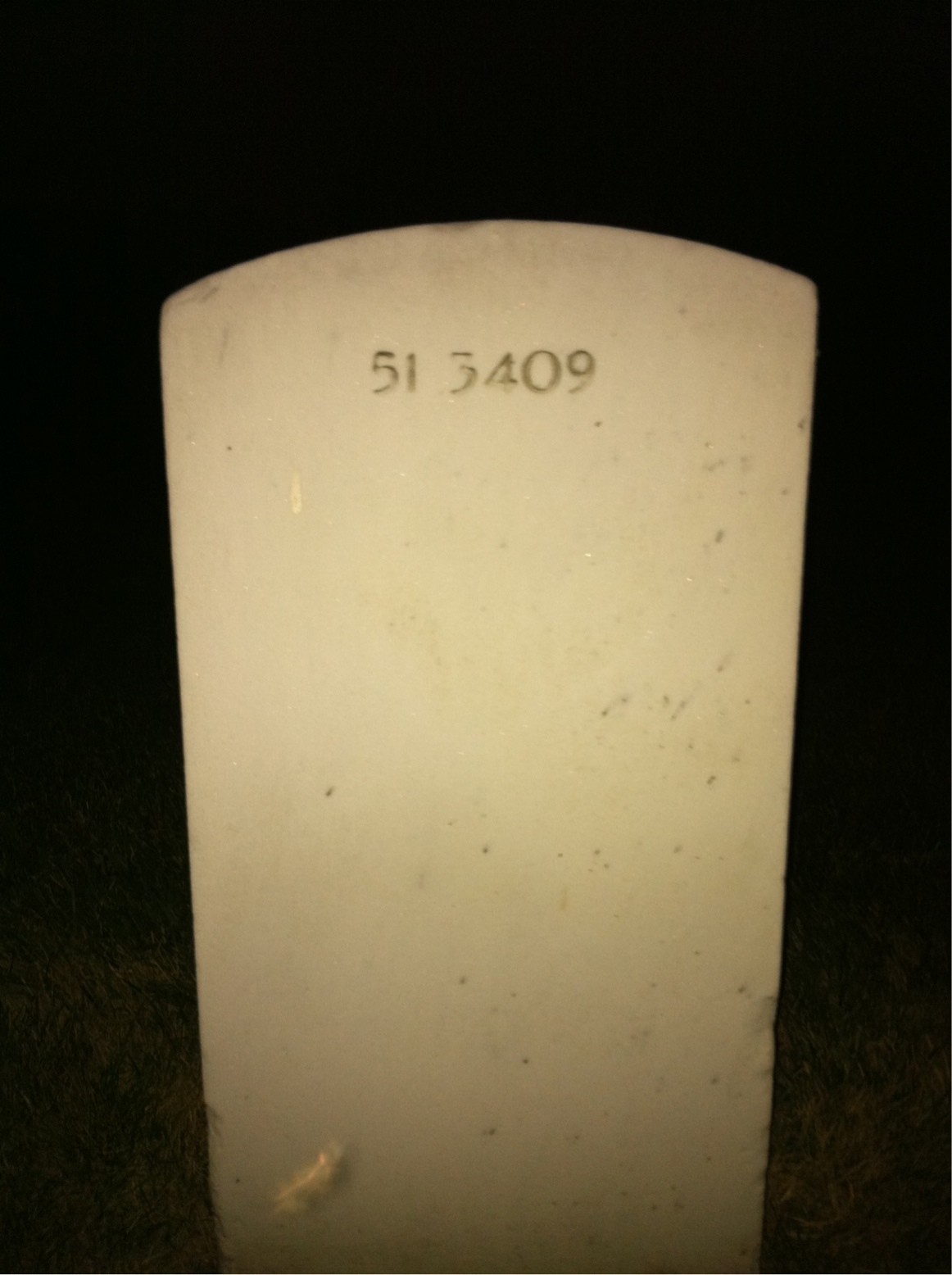 Back of headstone — Bennie Anderson