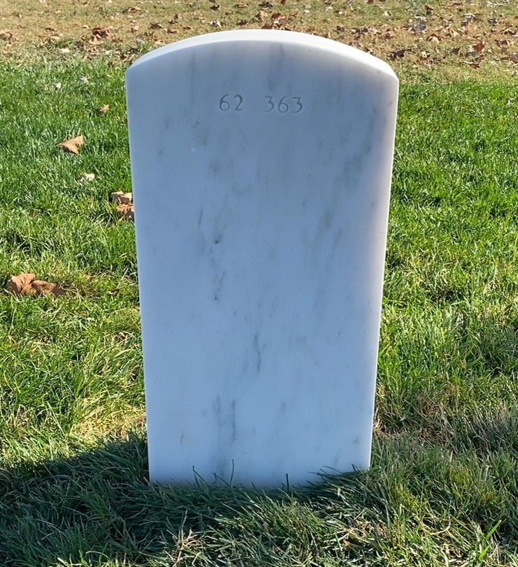 Back of headstone — Marvin Morse