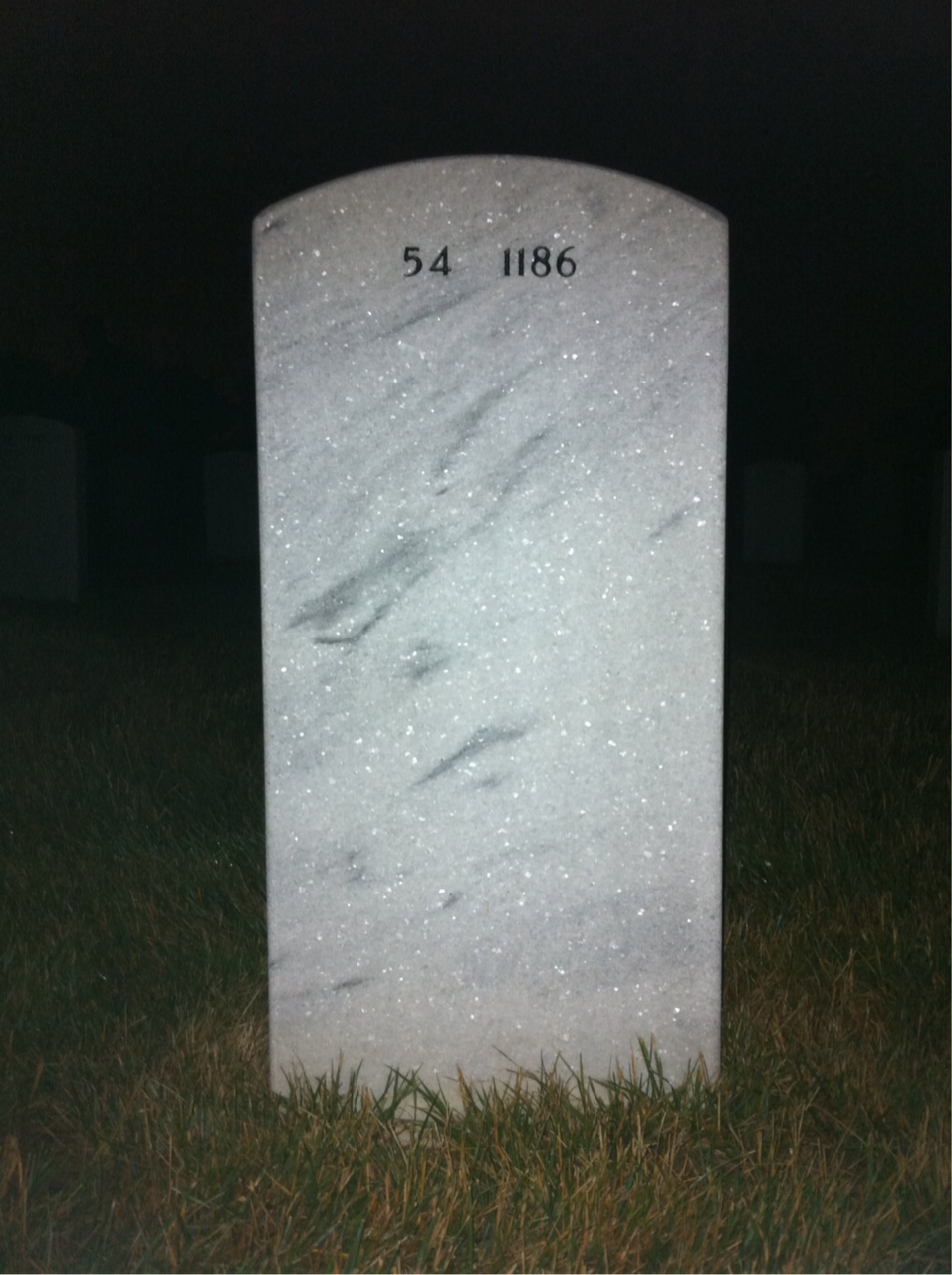 Back of headstone — Lawrence King