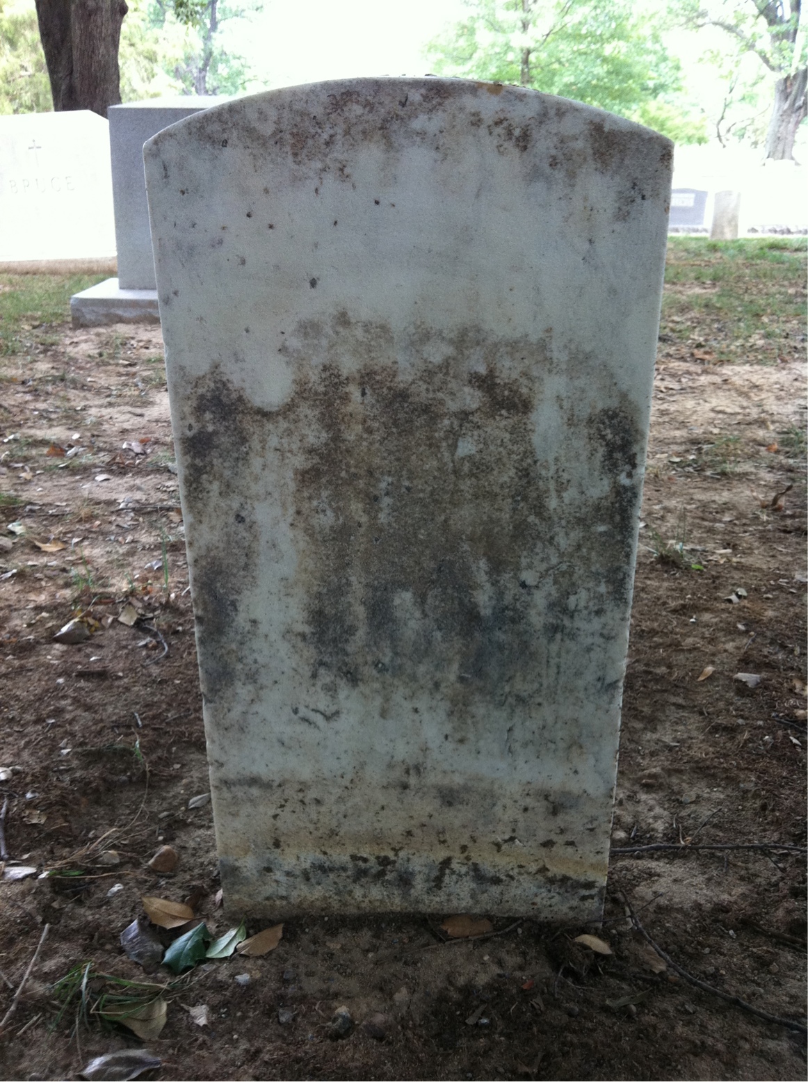 Back of headstone — James Anderson