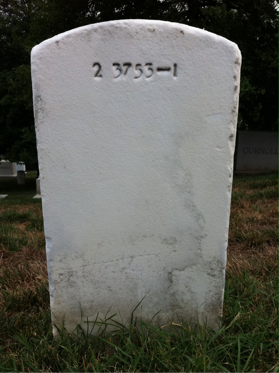 Back of headstone — Davis Mellott