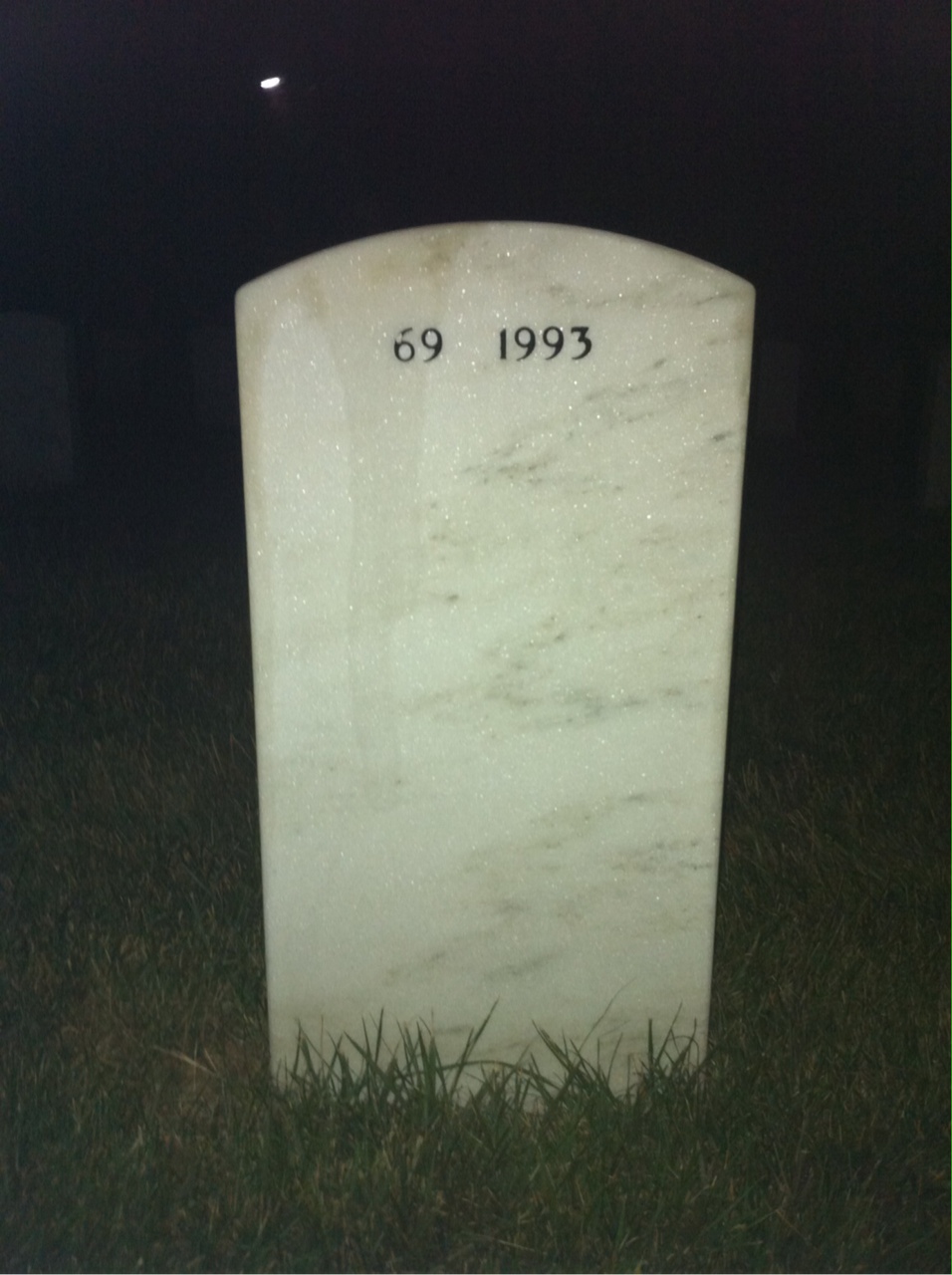 Back of headstone — Robert Wallace