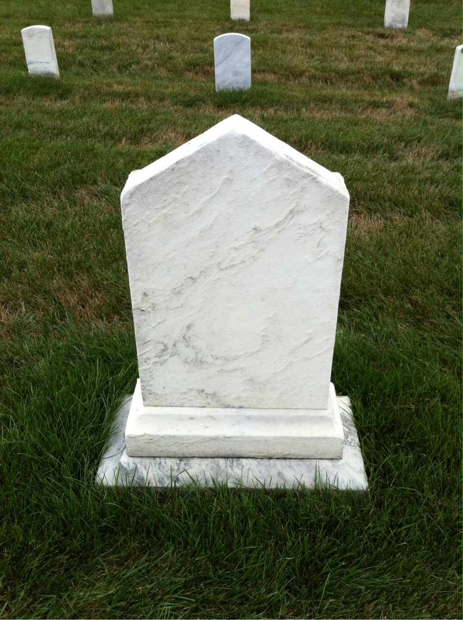 Back of headstone — Robert Arlow