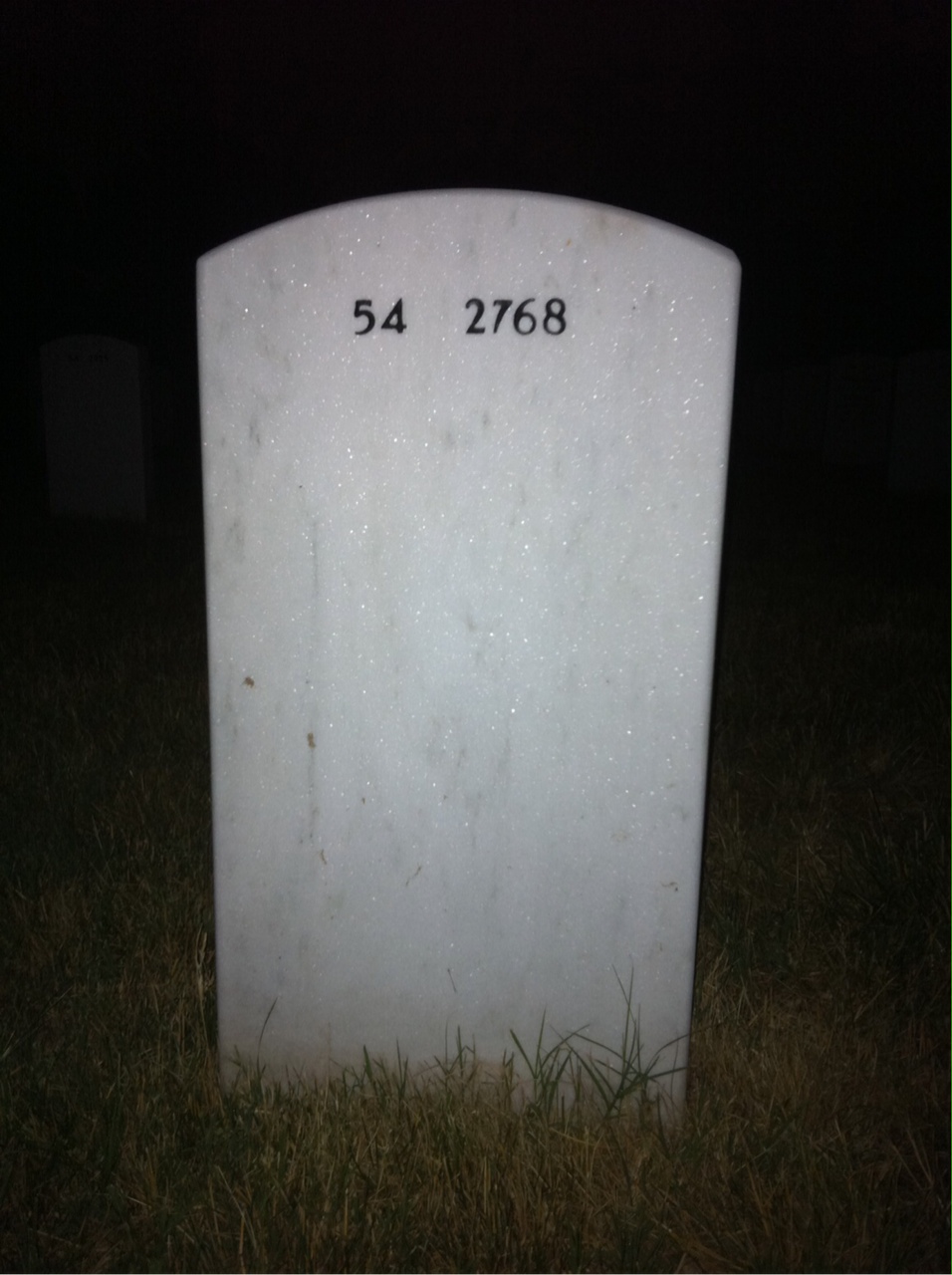 Back of headstone — Alan Mackey