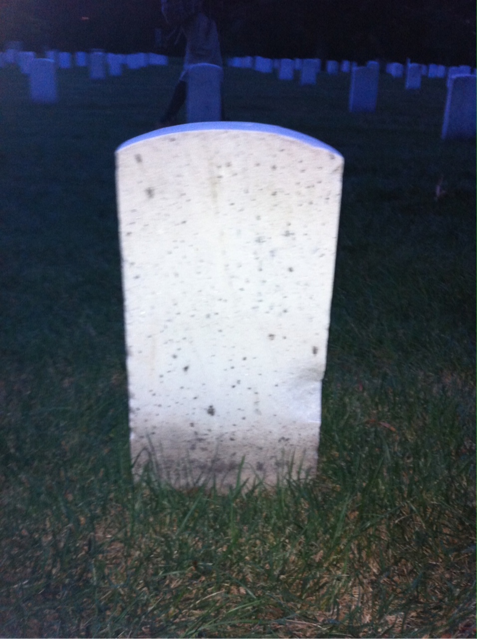 Back of headstone — Sarah Baker