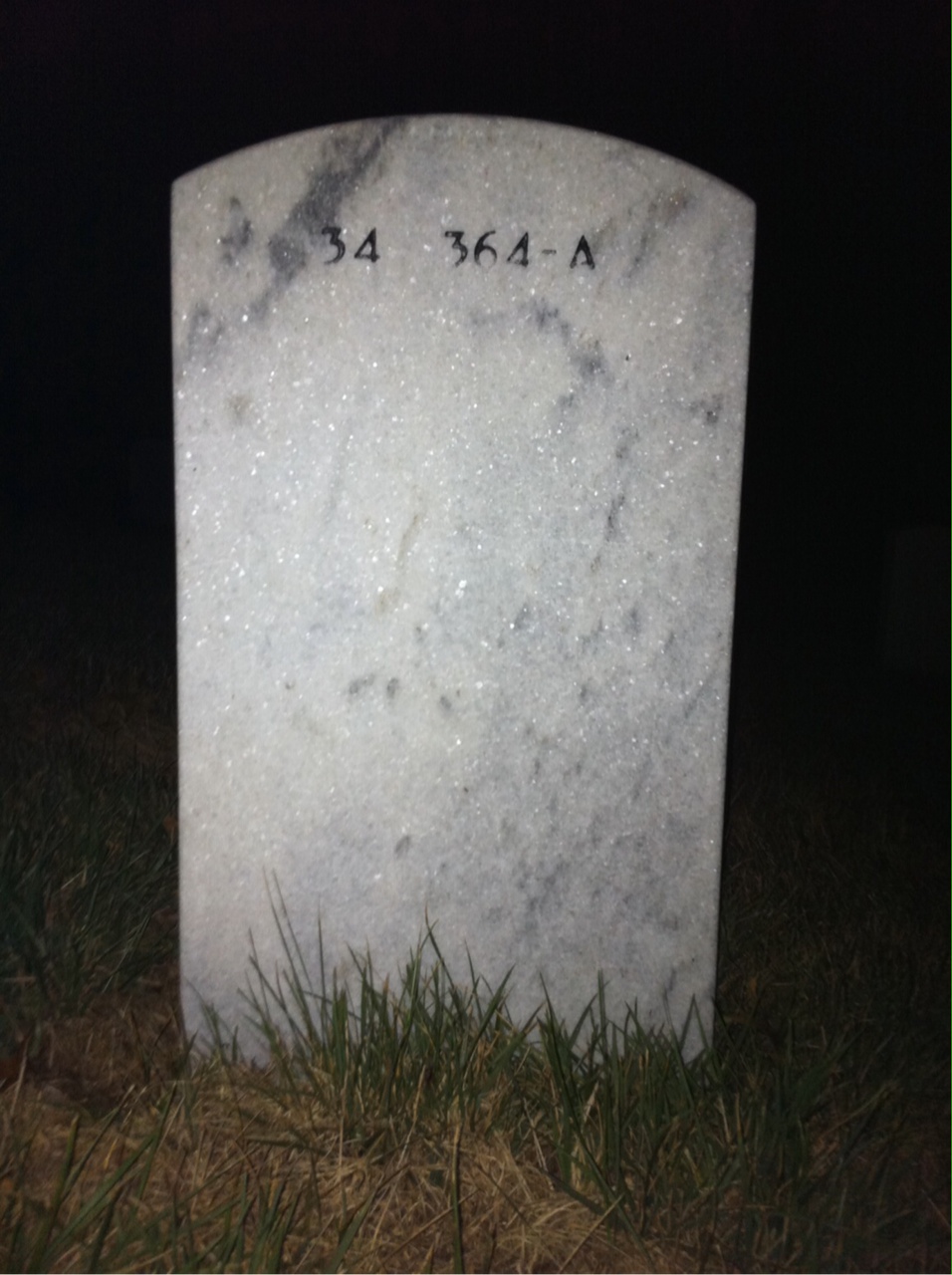 Back of headstone — William R Mcgowan