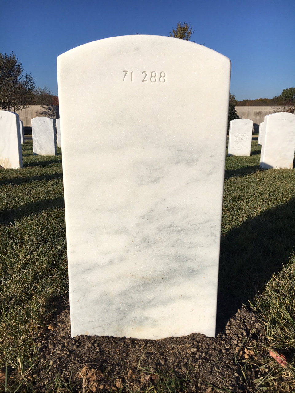 Back of headstone — William Chambers Mackey