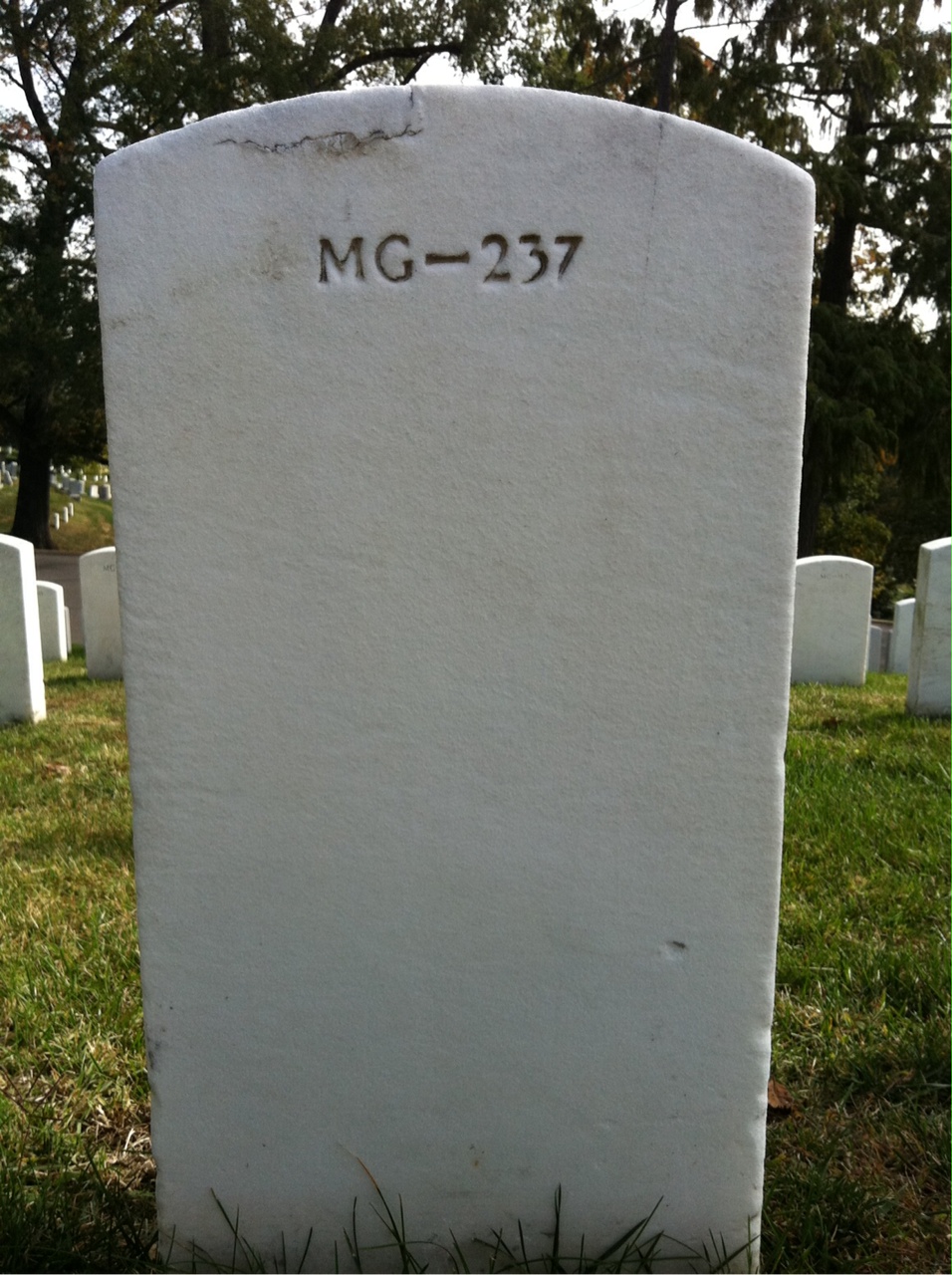 Back of headstone — Robert Louis Leo