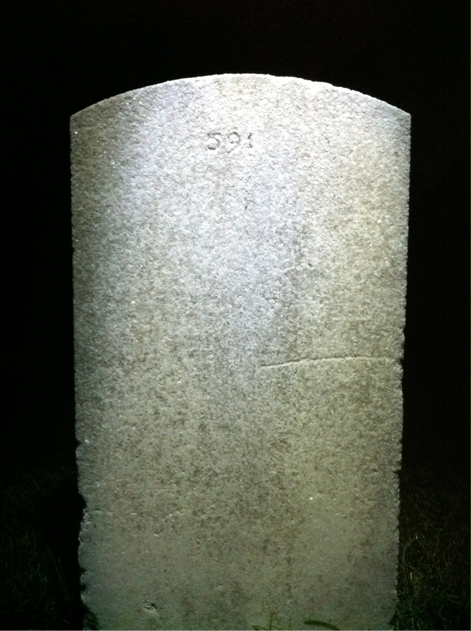 Back of headstone — Edward Monroe
