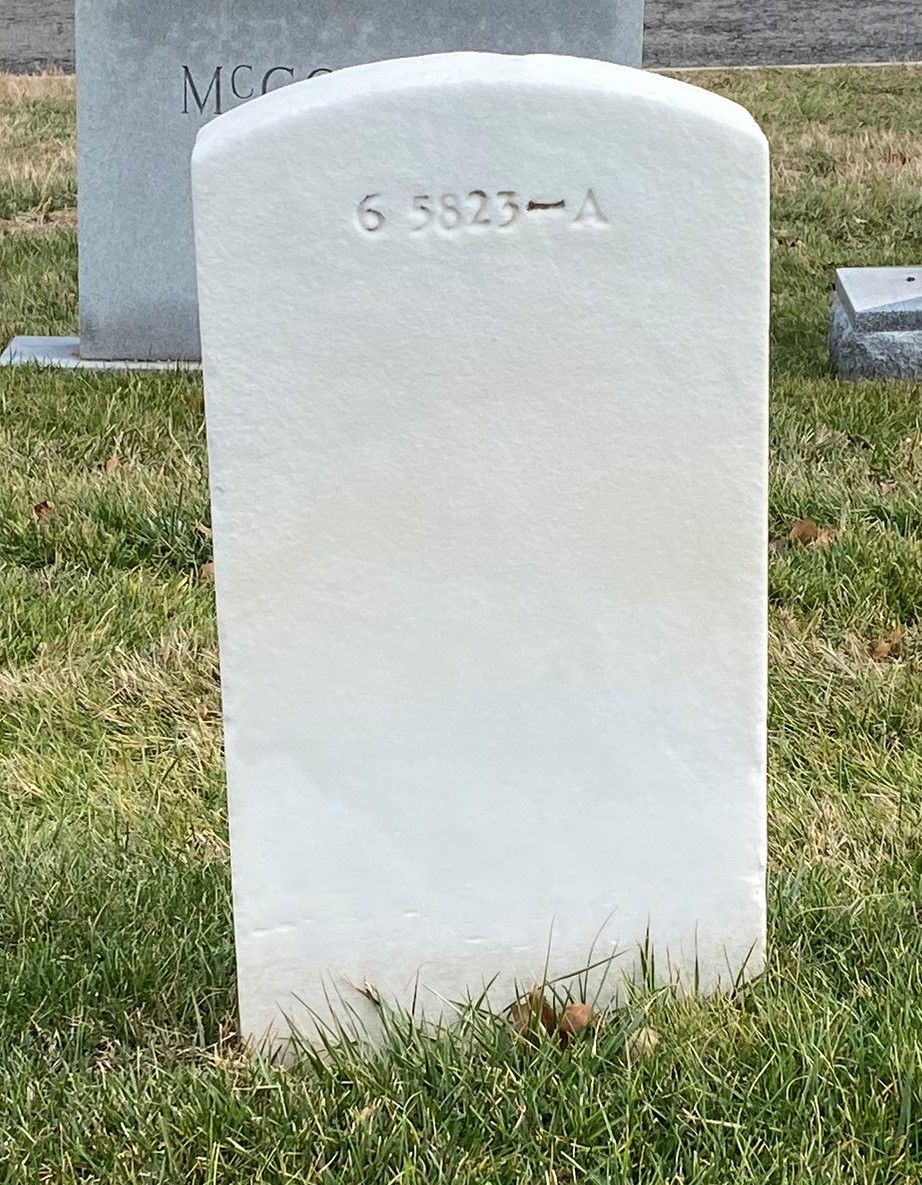 Back of headstone — Joseph Francis Randall