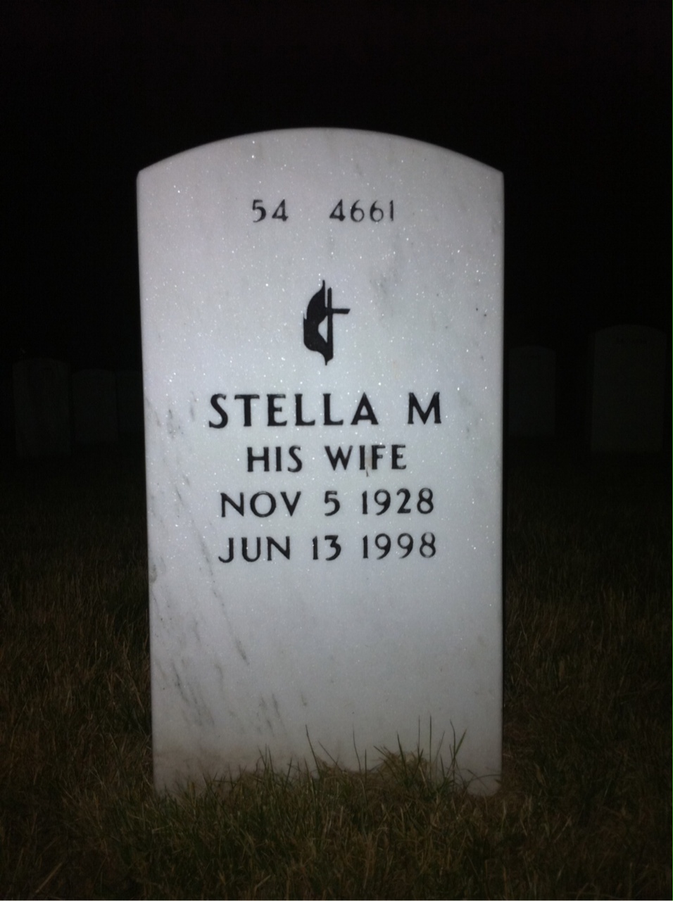 Back of headstone — Clinton Carlaw