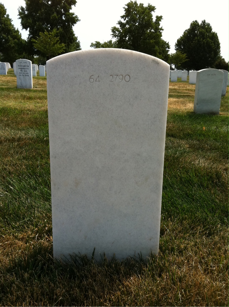 Back of headstone — Robert Moore