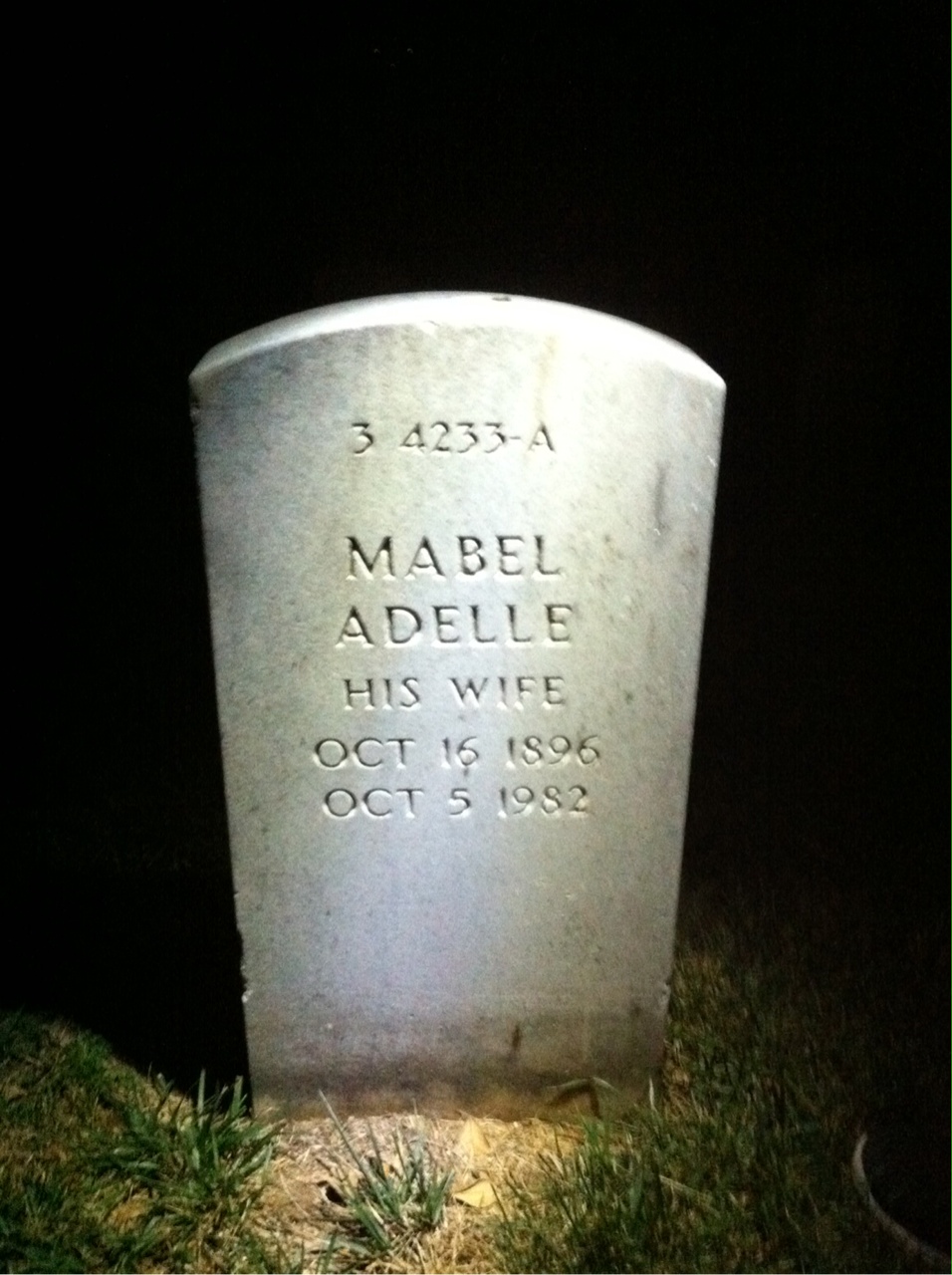 Back of headstone — Carl Barrett