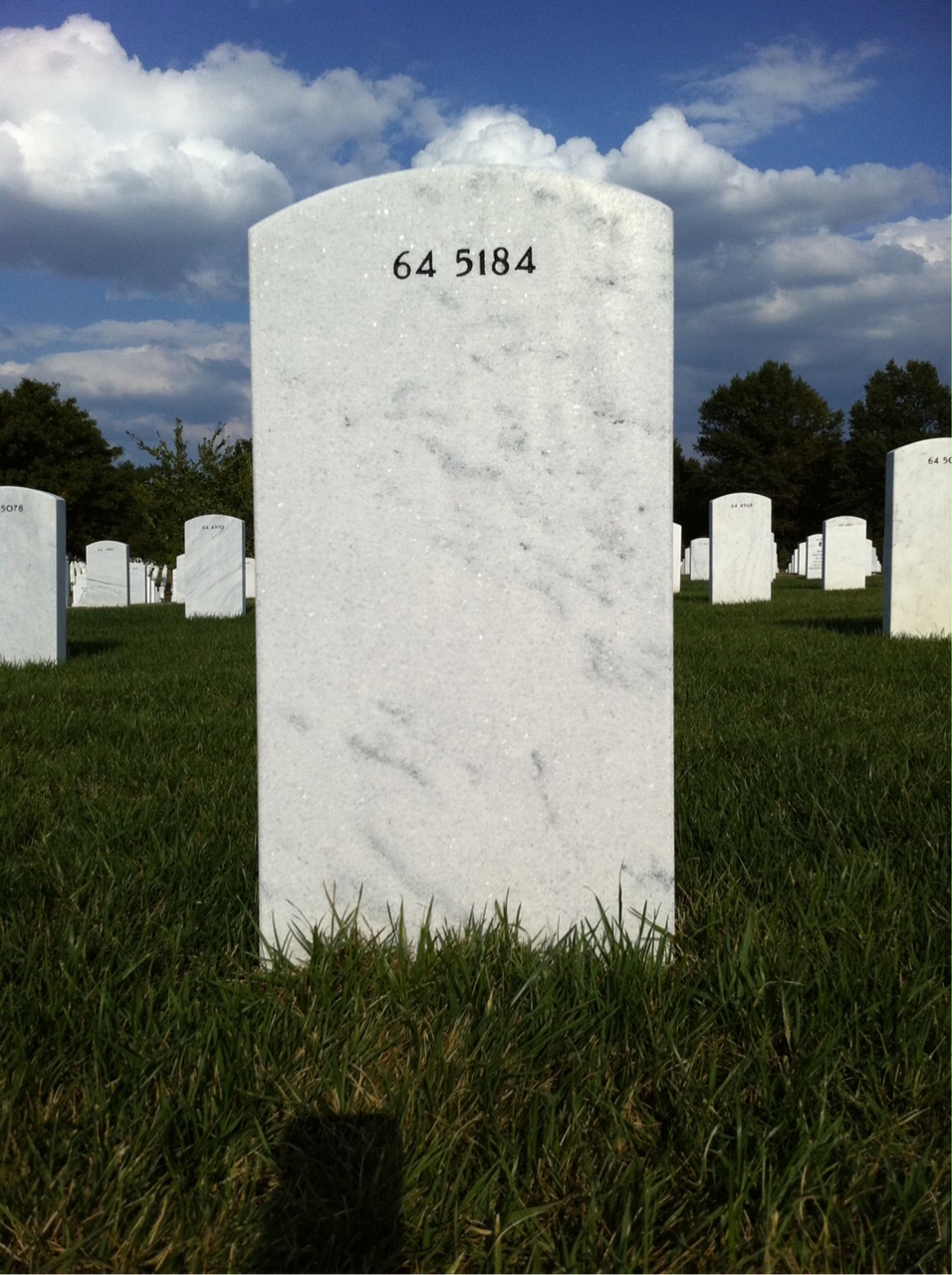 Back of headstone — Leo Wesley Palmer