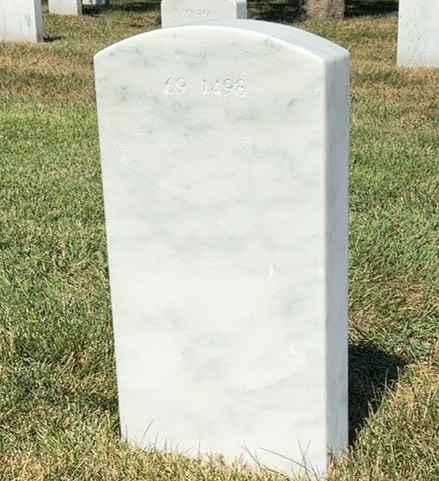 Back of headstone — George Anderson