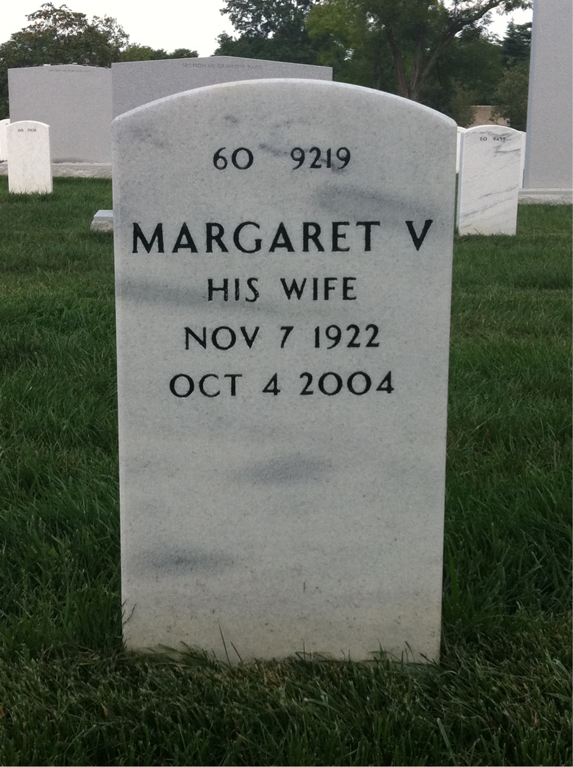 Back of headstone — Ronald Merkley