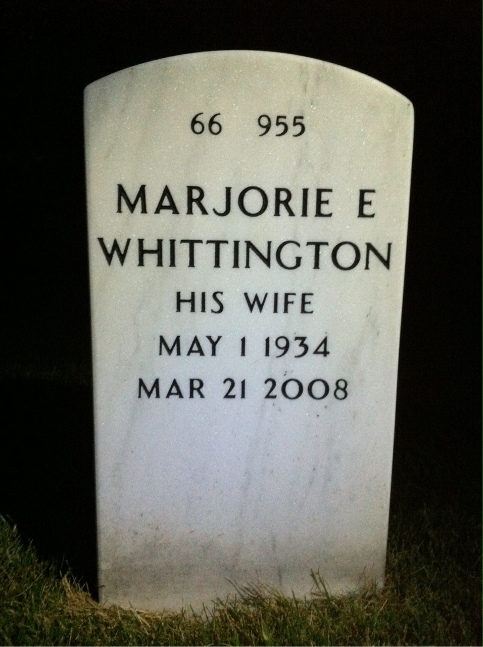 Back of headstone — Charles Gresham