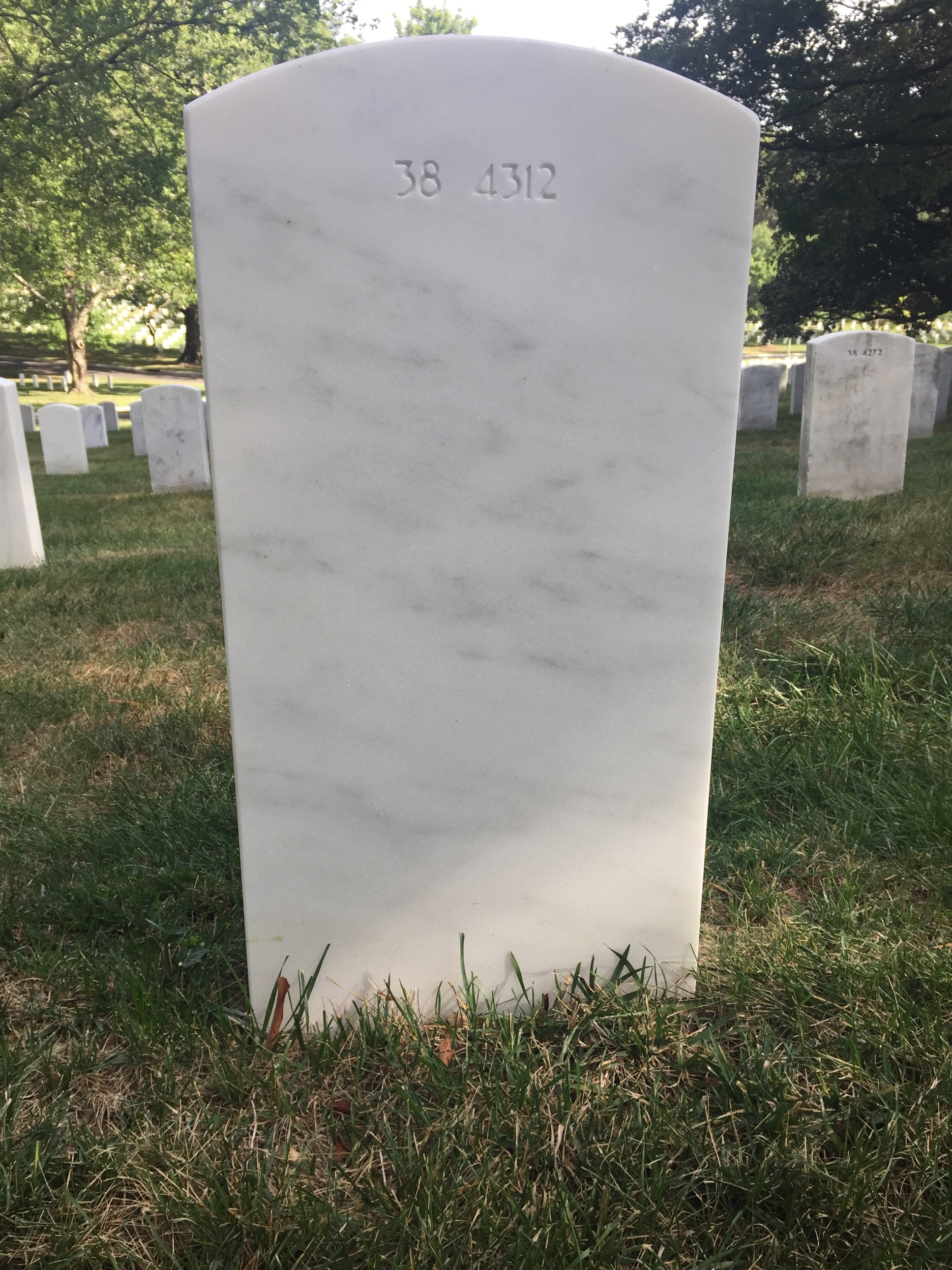 Back of headstone — Richard E Brown