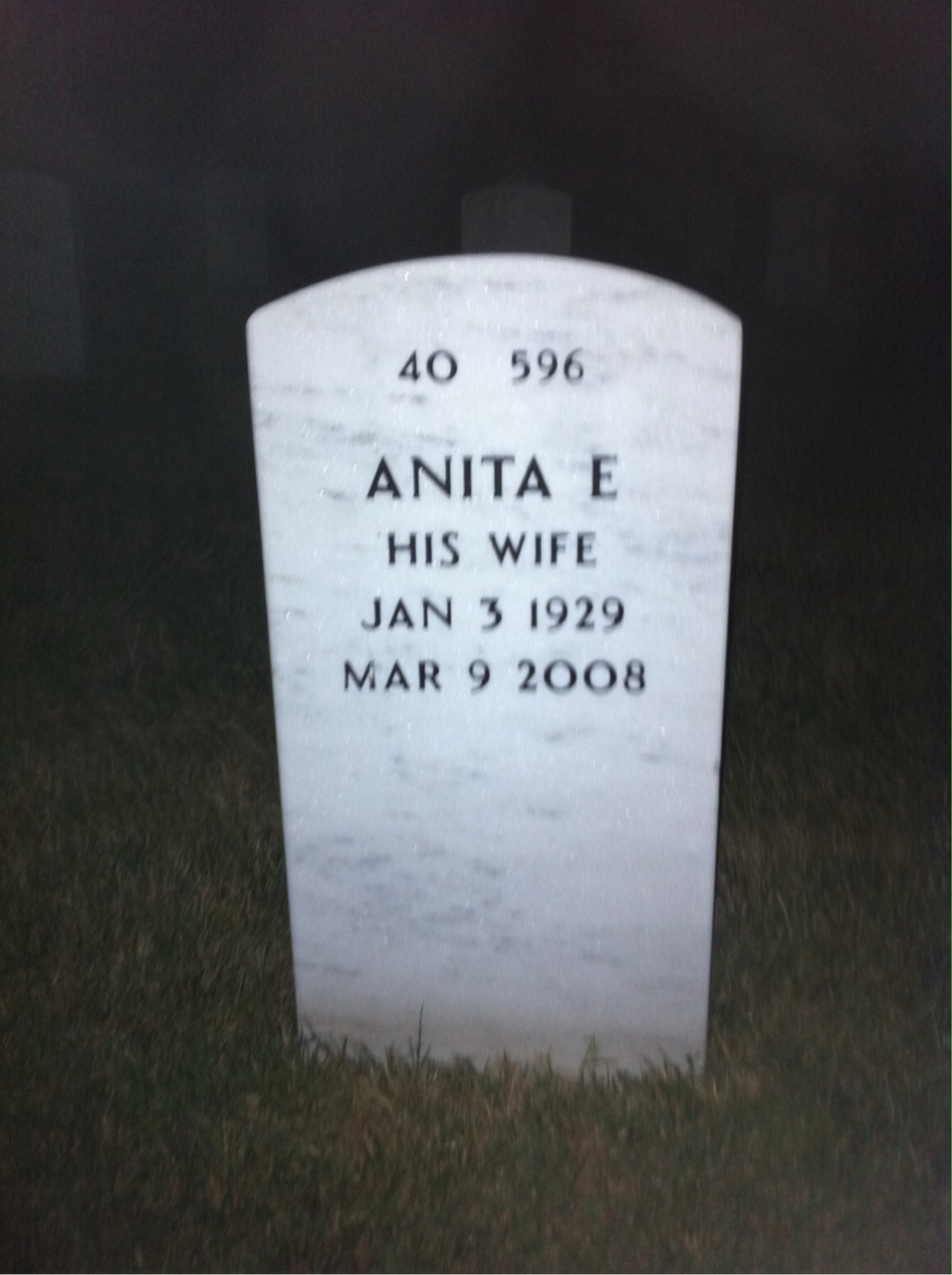 Back of headstone — Russell Bowersox