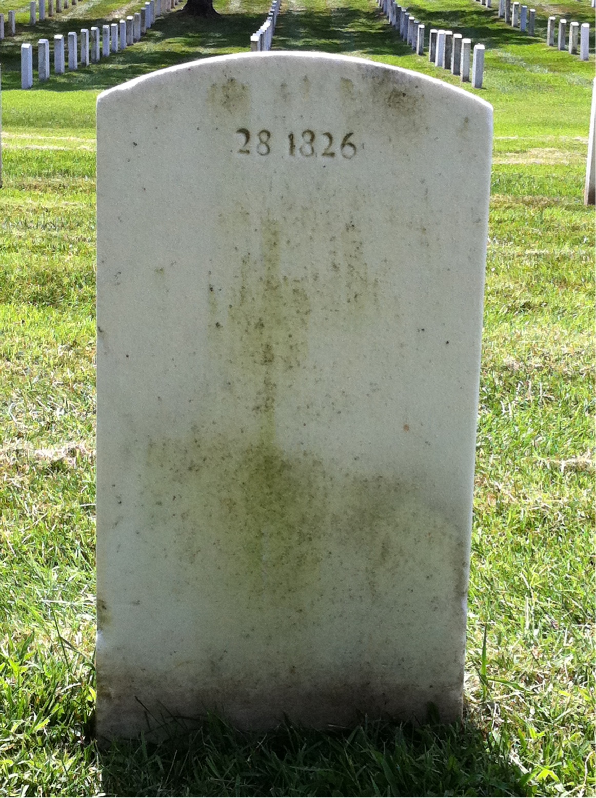 Back of headstone — Willie Currie