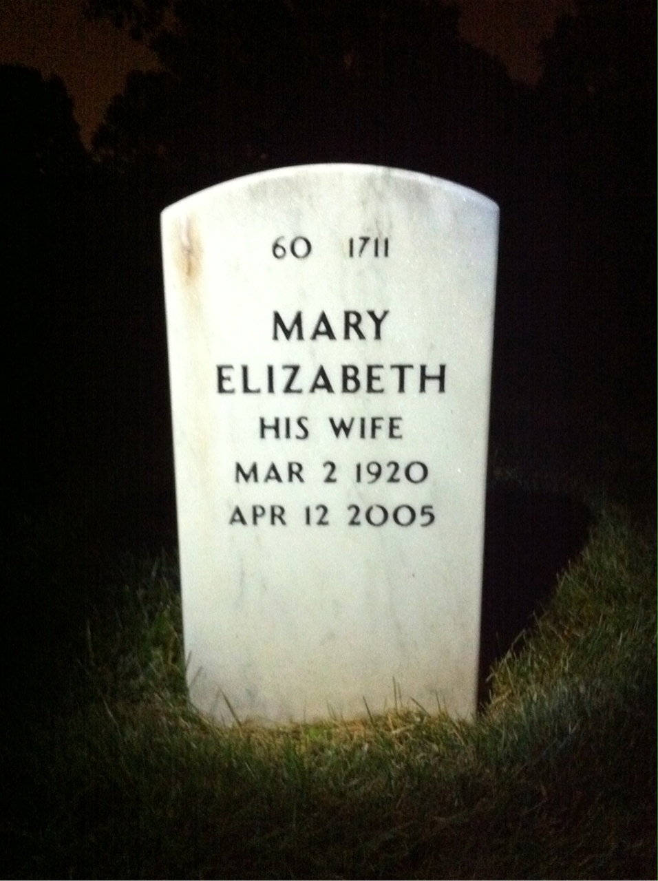Back of headstone — Robert Thornton