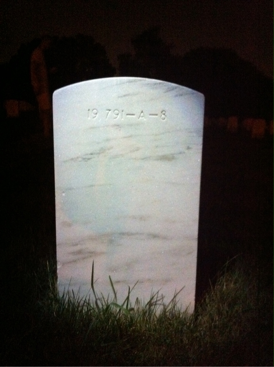 Back of headstone — Victor Contee
