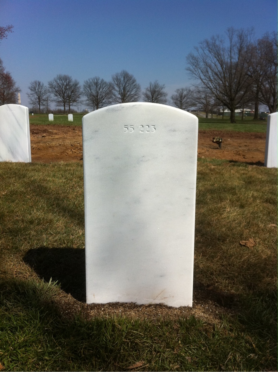 Back of headstone — Thomas Francis Meehan