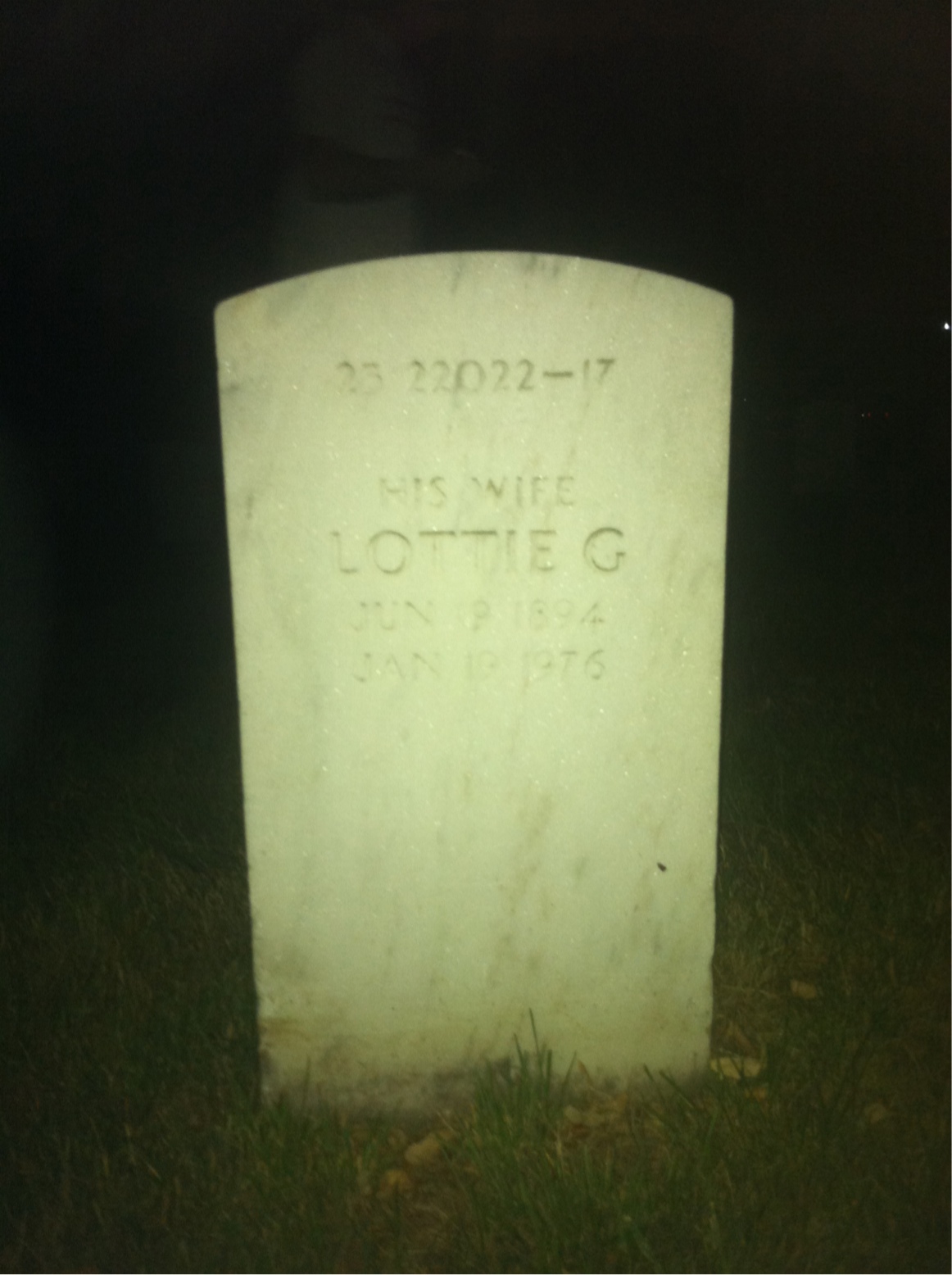 Back of headstone — Dempsey Morton