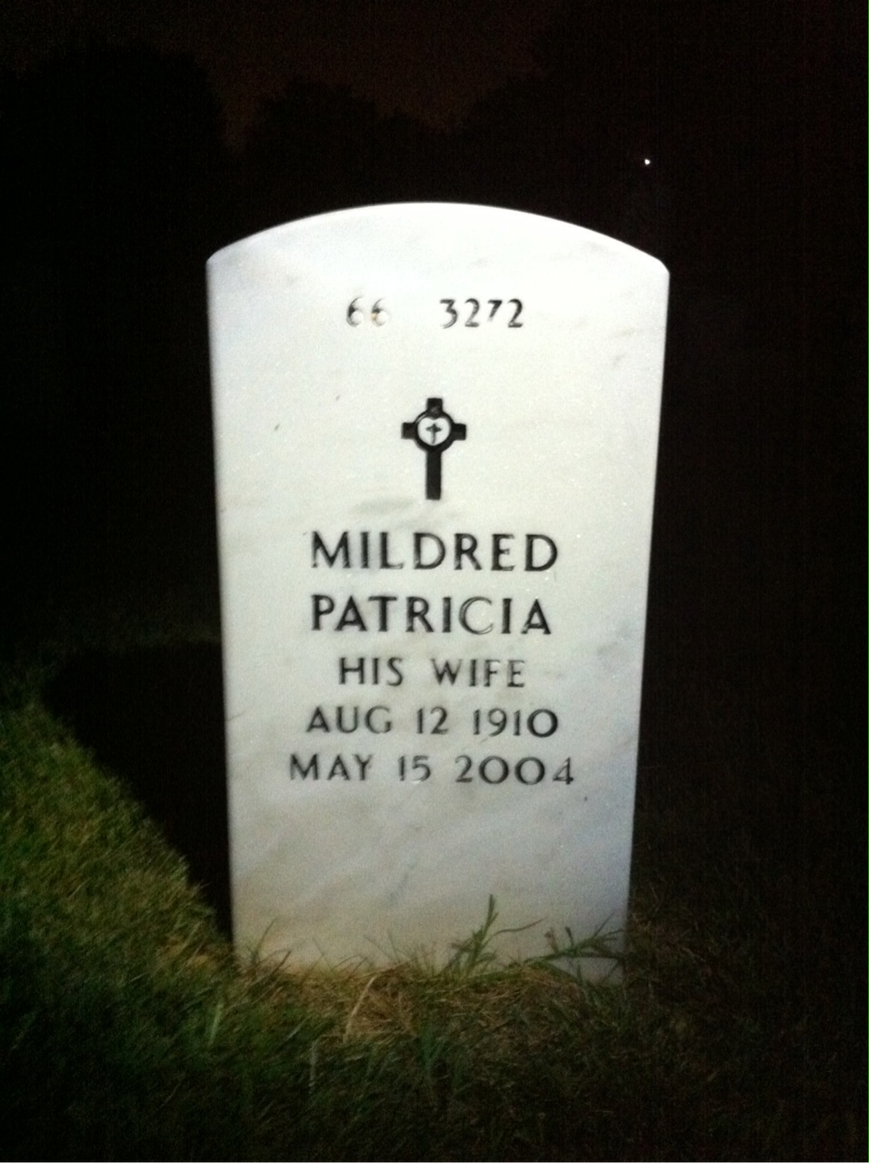 Back of headstone — Rudolph Pedersen