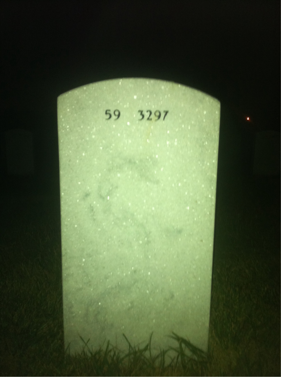 Back of headstone — Howard Stotler