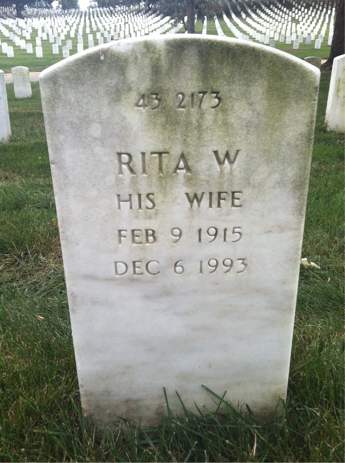 Back of headstone — Raymond Murphy