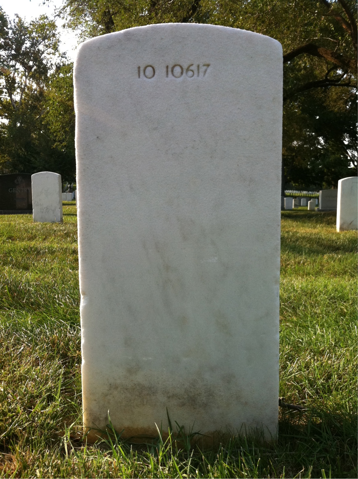 Back of headstone — Doris Morrison