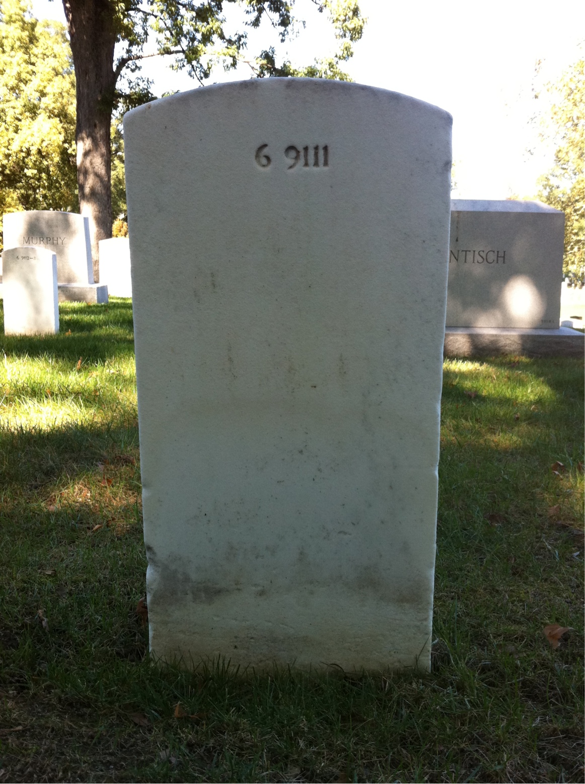 Back of headstone — William W Wolff