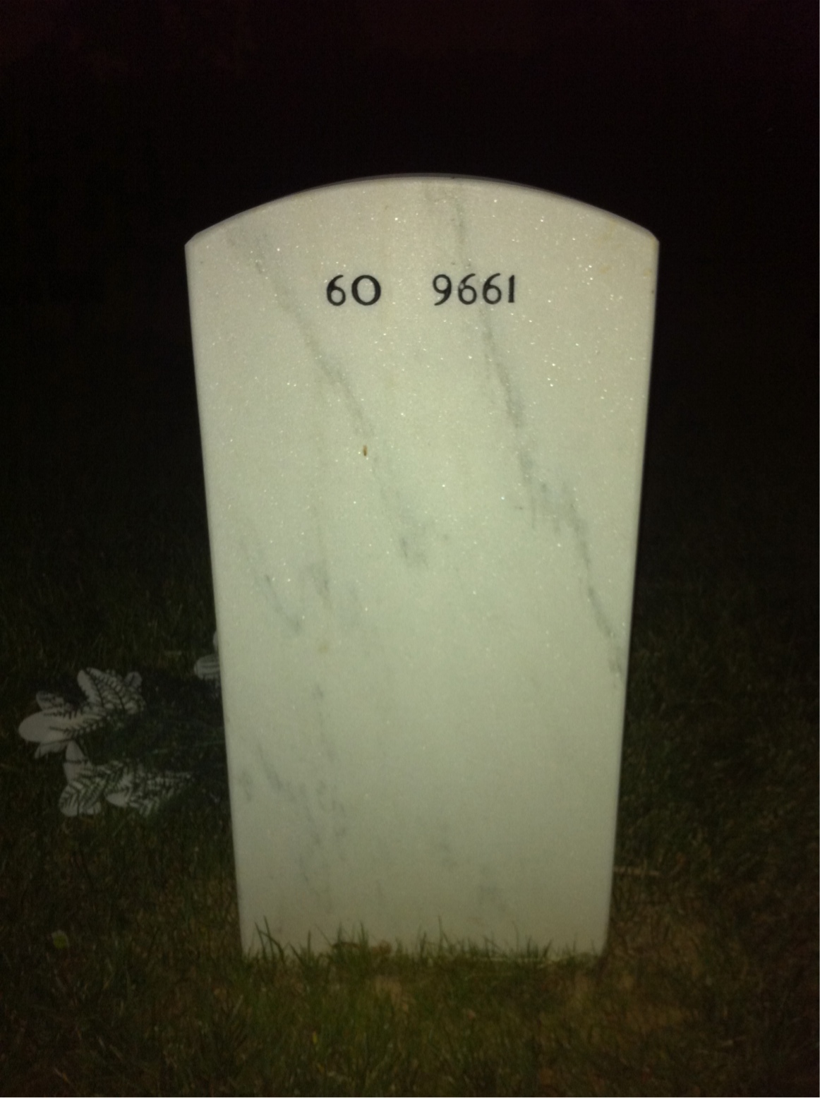 Back of headstone — William M Conlon