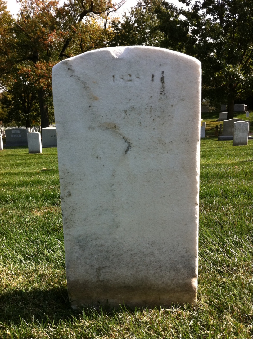 Back of headstone — John Miller-Masury