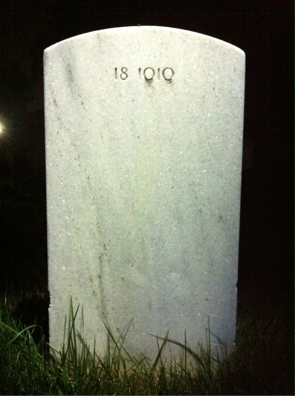 Back of headstone — Russell Bennett
