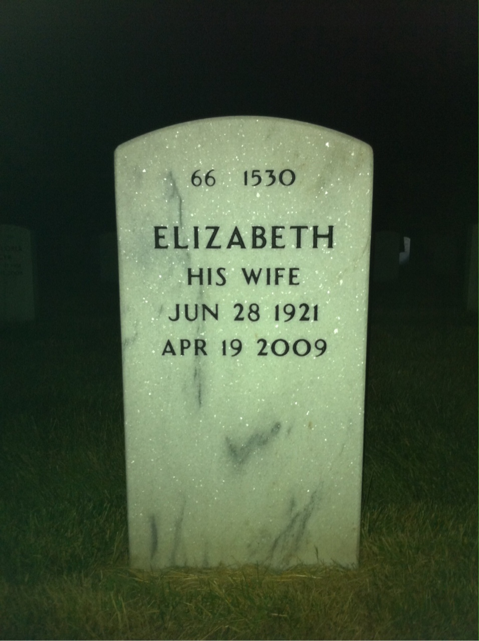 Back of headstone — Thomas Gilbert