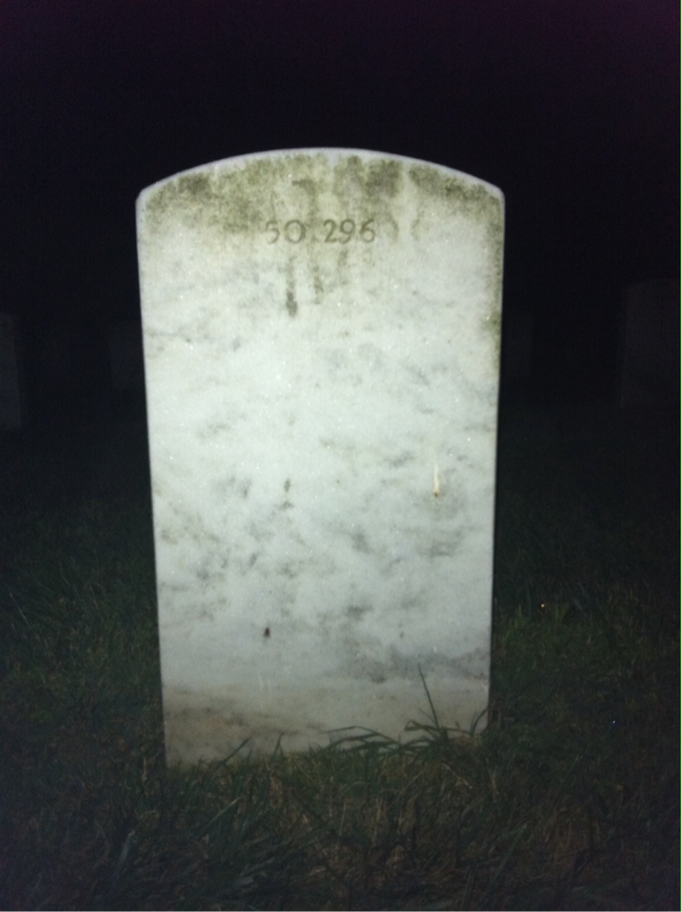 Back of headstone — Thomas Johnson
