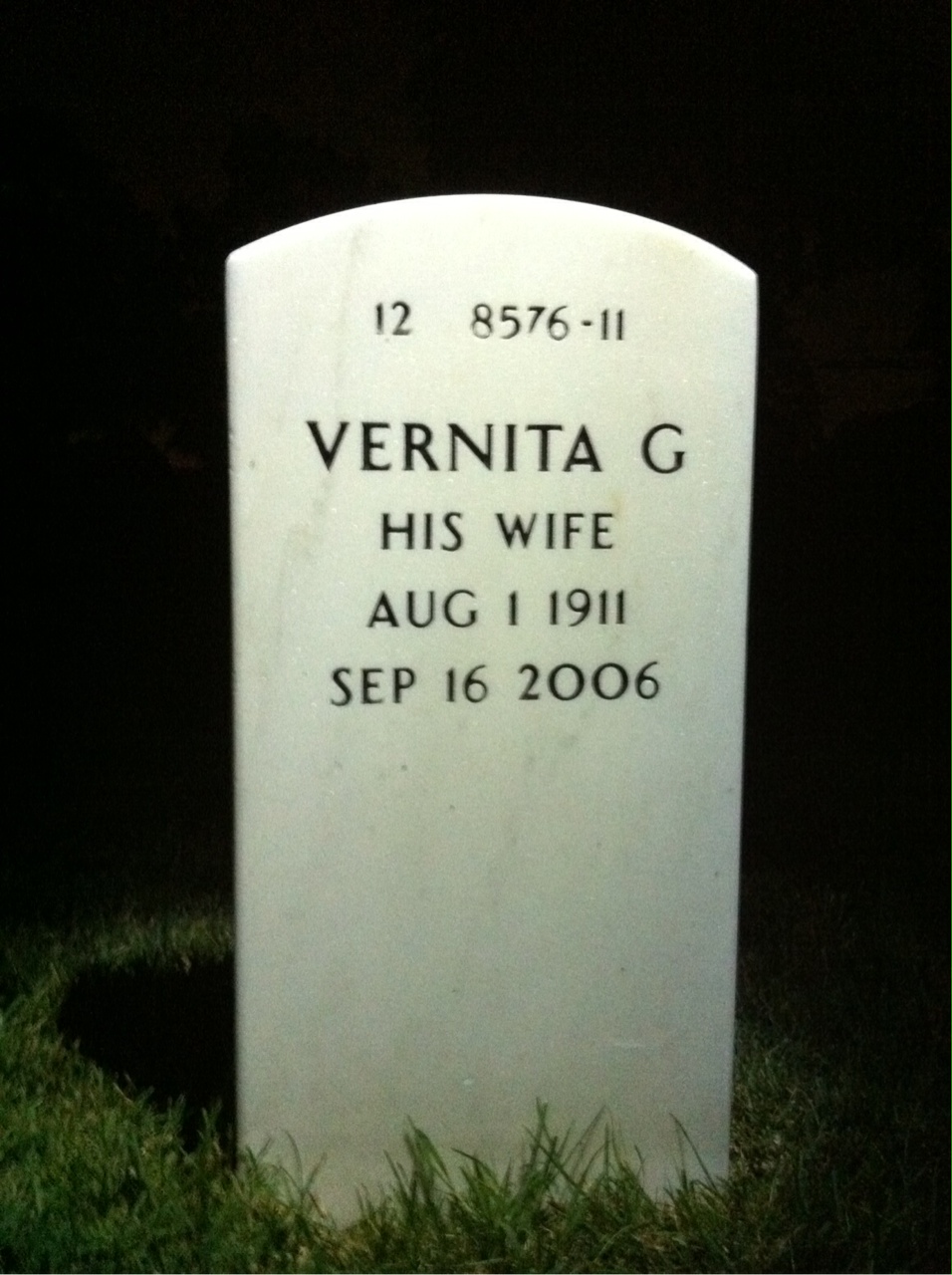 Back of headstone — Lawrence Moonan
