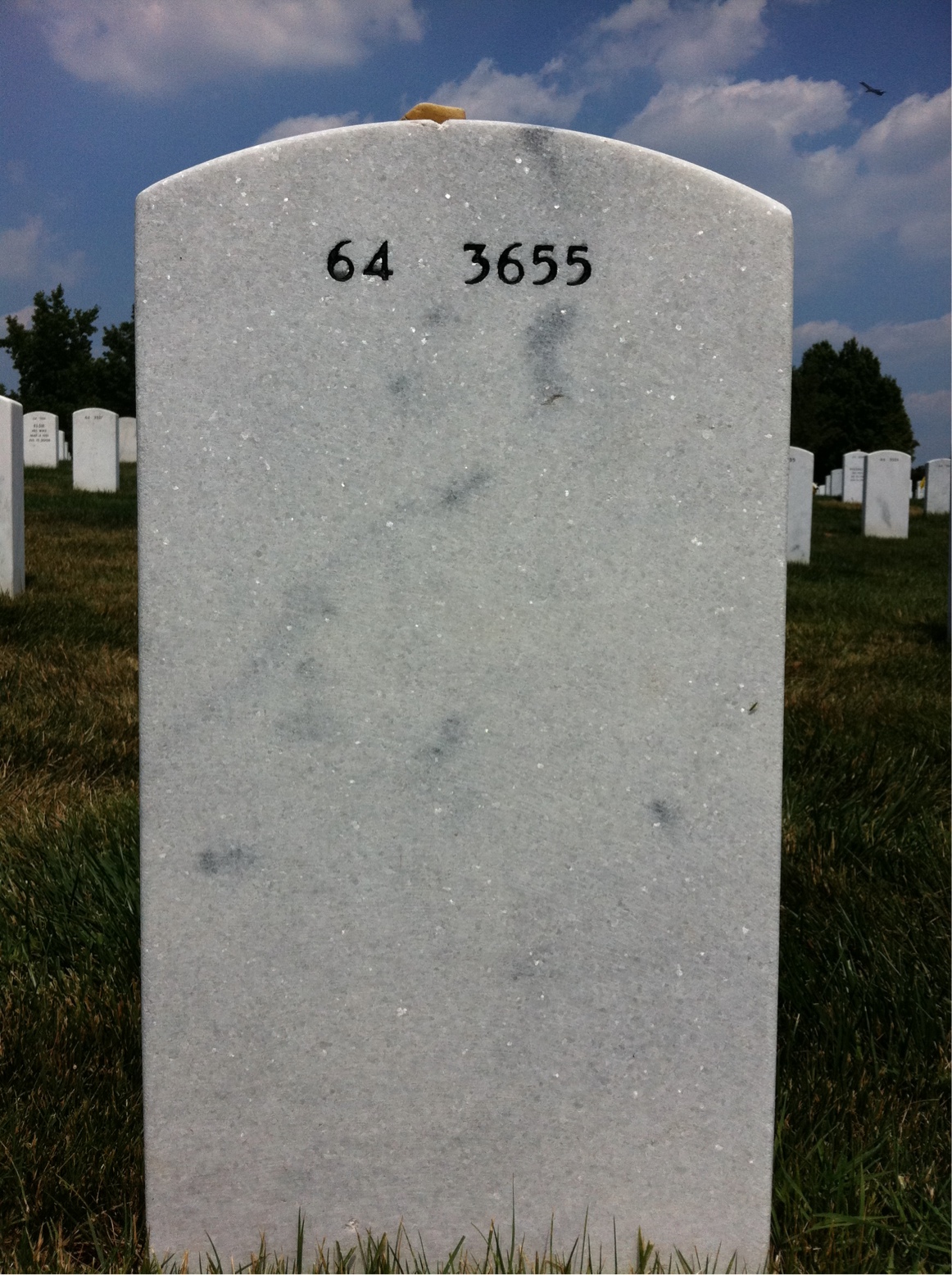 Back of headstone — Errol Clark