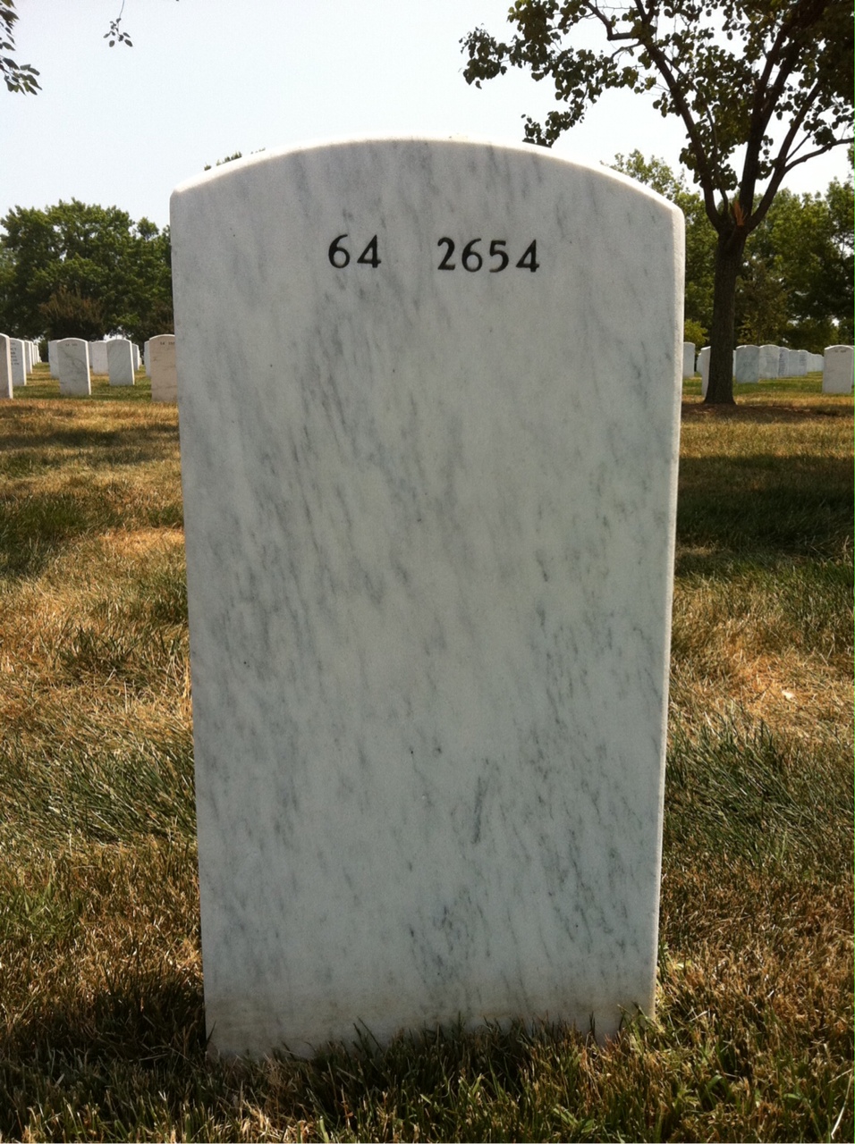 Back of headstone — Donald Studevent