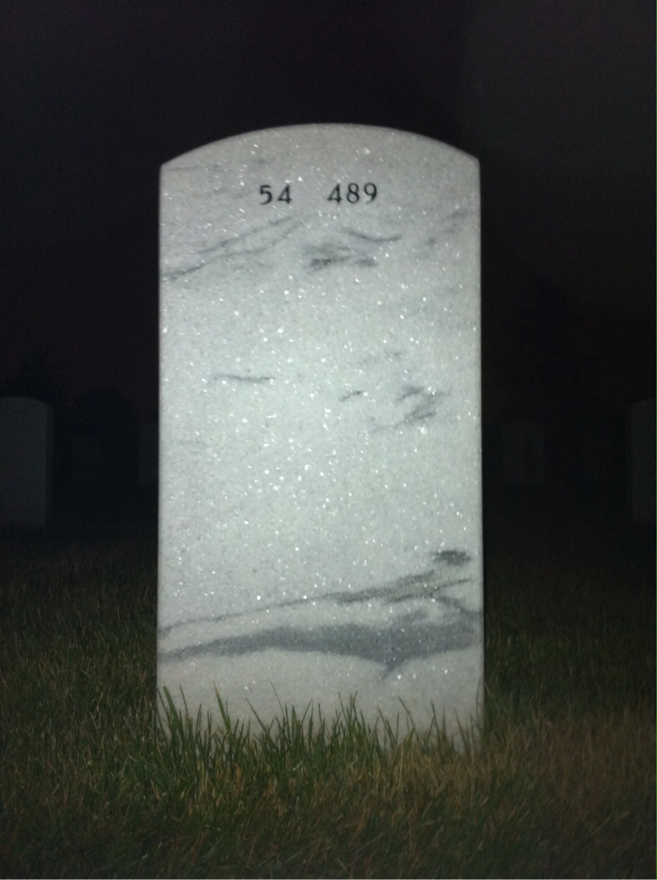 Back of headstone — Wilburn Daily