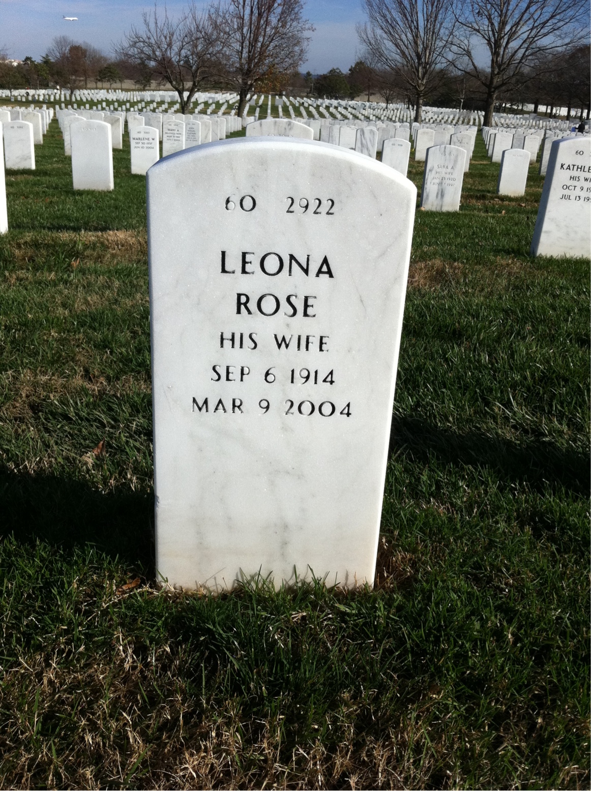 Back of headstone — Carl Lowe
