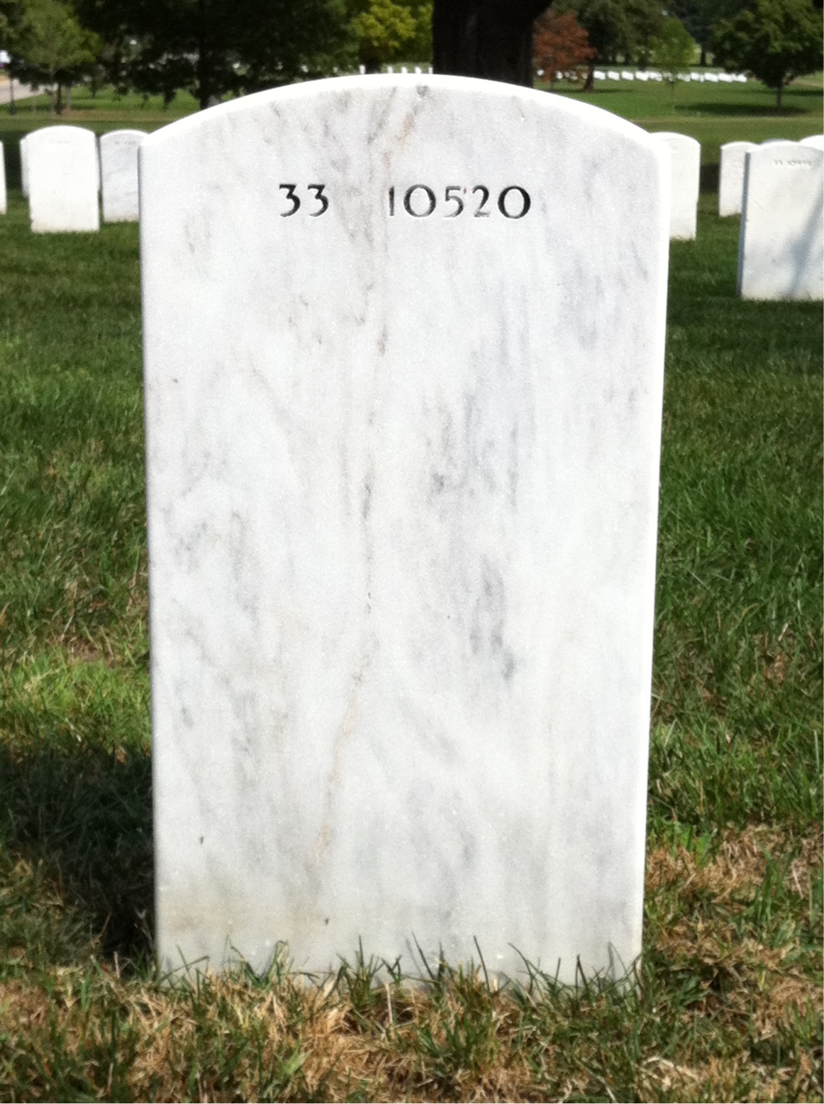 Back of headstone — Bobby Hayes