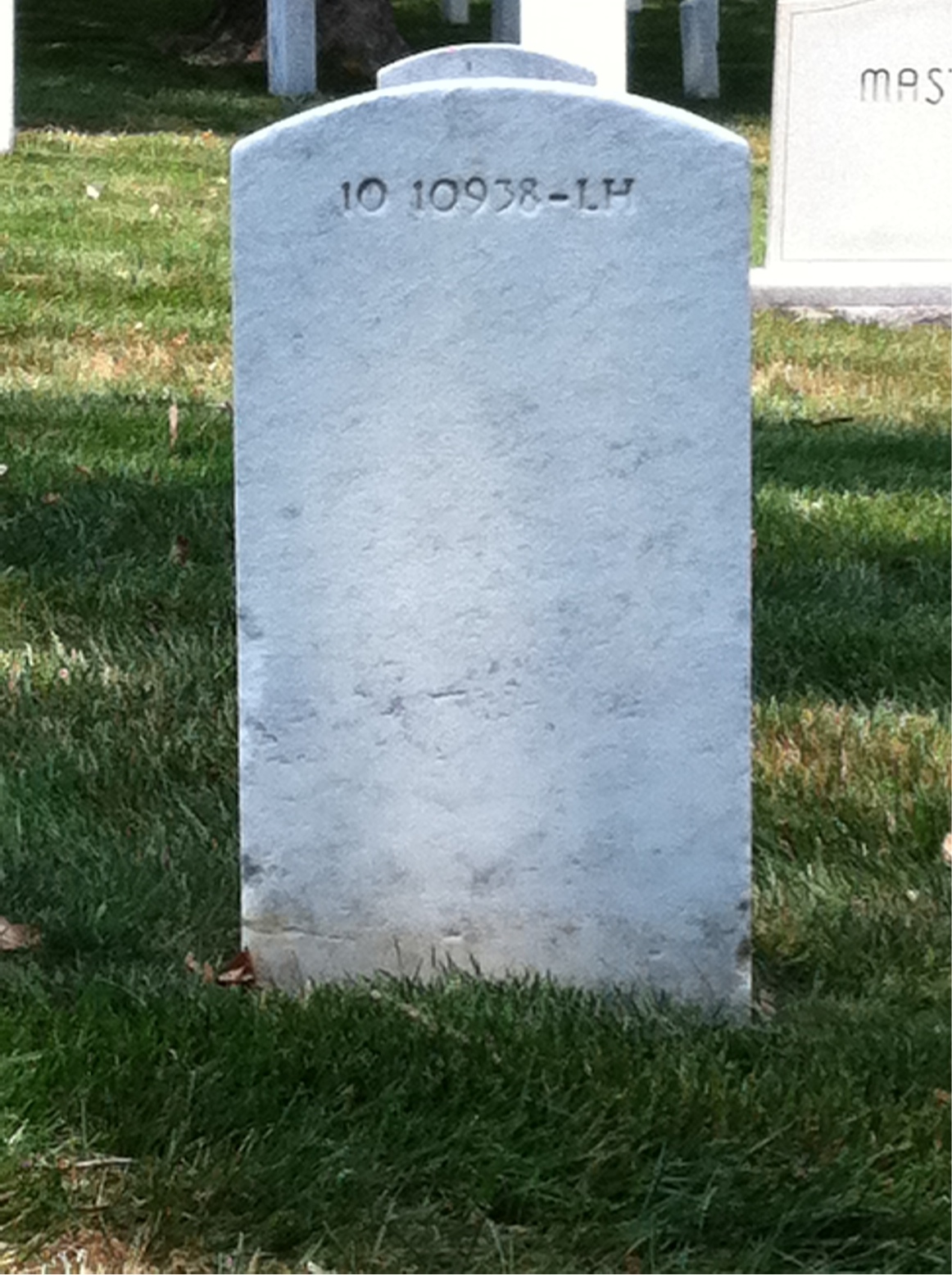 Back of headstone — Ollie Bennett