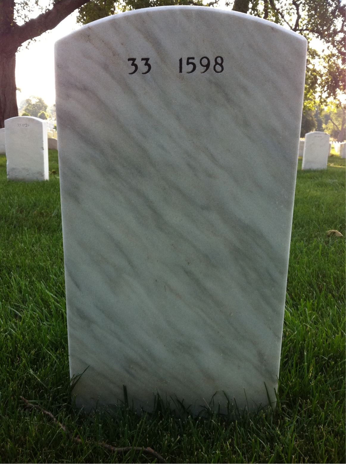 Back of headstone — Stuart Johnson
