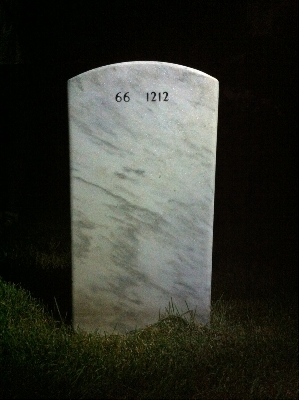 Back of headstone — Richard Burrello