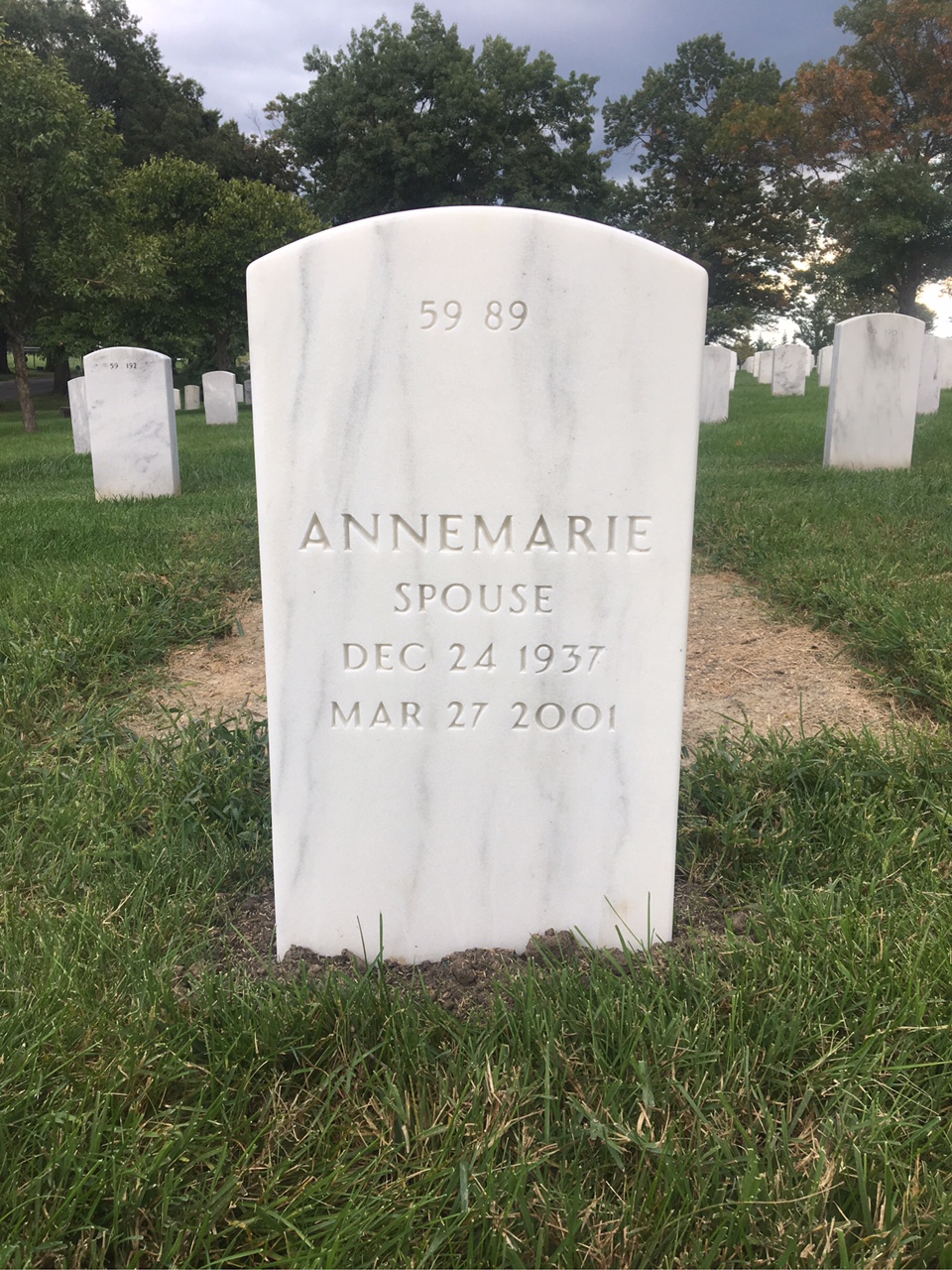 Back of headstone — Kenneth Morris